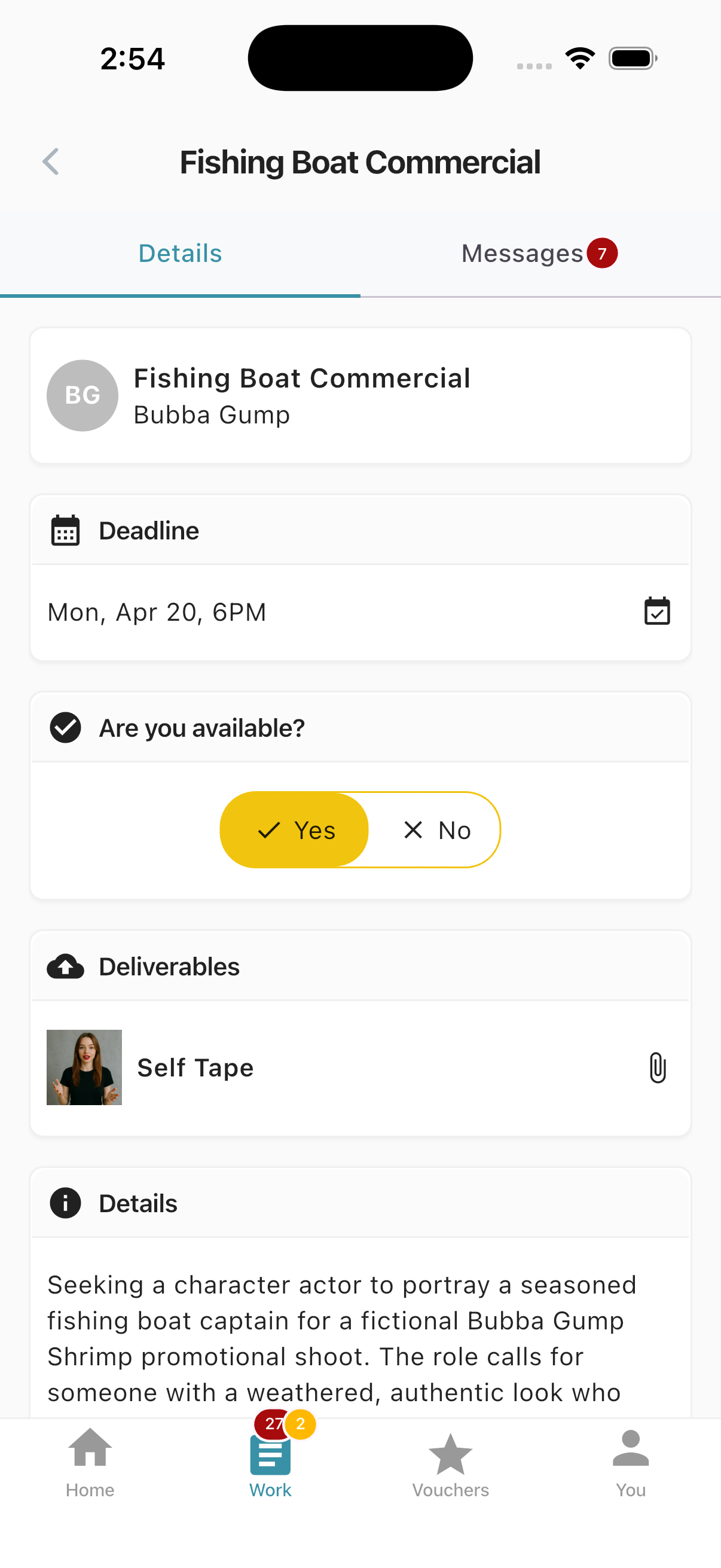 Preview of Modlie app Casting page
